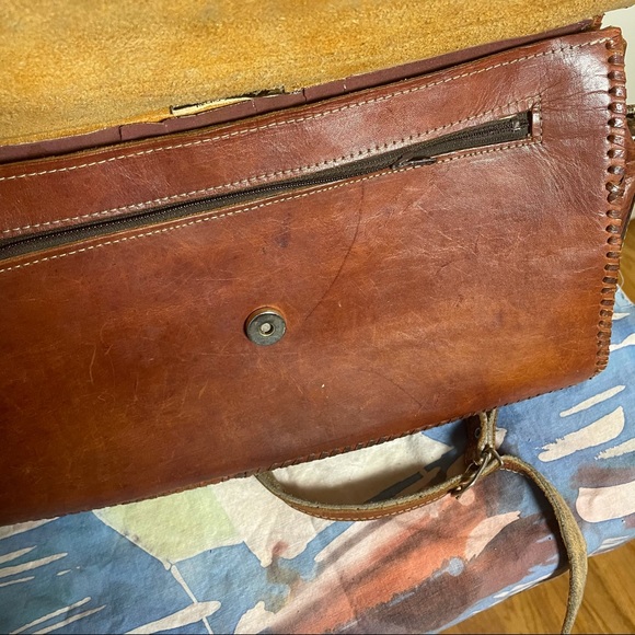 VTG Elephants 1970’s Gem Crossbody Leather Bag - Picture 4 of 12